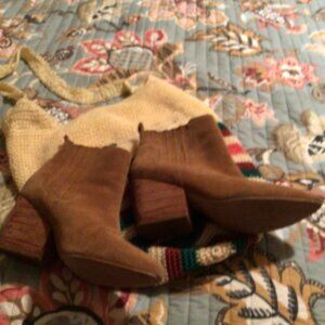 Able Suede Boots Size 8 M With free handbag